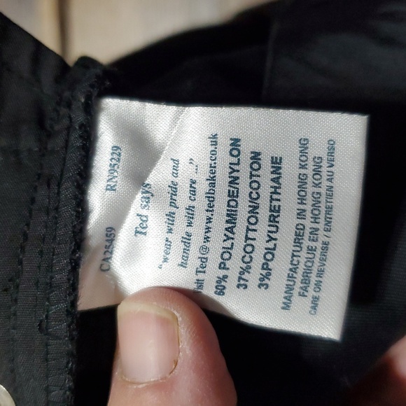 Ted baker london nylon blend black button fly western cut pants - Picture 7 of 13